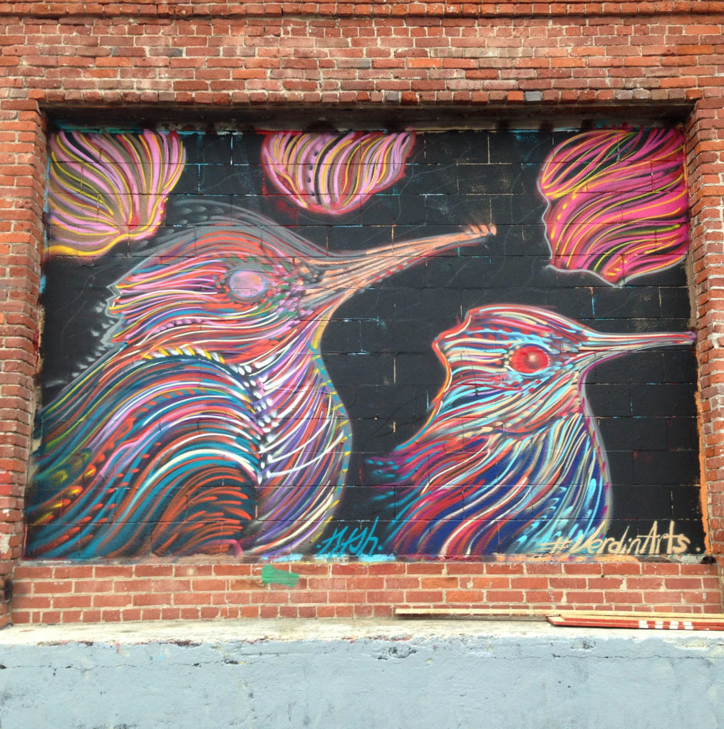 street art los angeles dtla birds @verdinarts